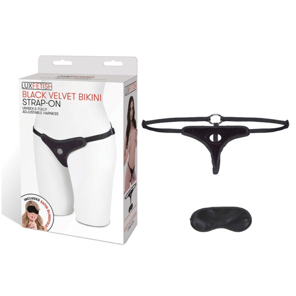 Black Velvet Bikini Strap-On