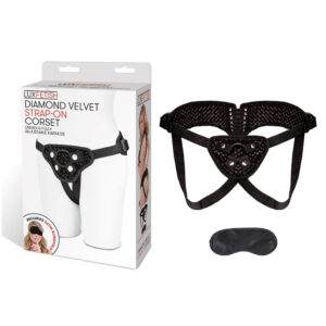 Diamond Velvet Strap-On Corset