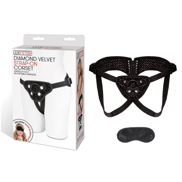 Diamond Velvet Strap-On Corset