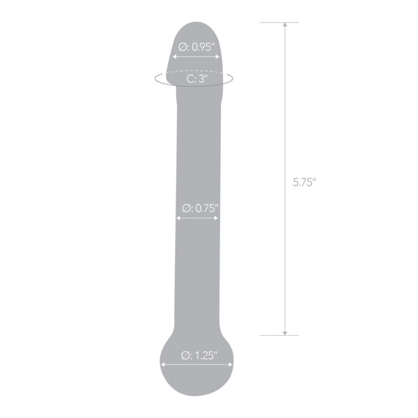7" Realistic Head Glass Dildo - Image 3