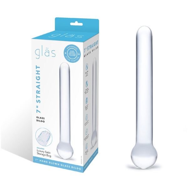 7" Straight Glass Dildo