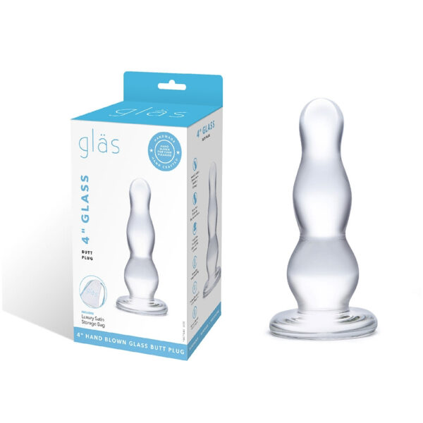 4" Glass Butt Plug