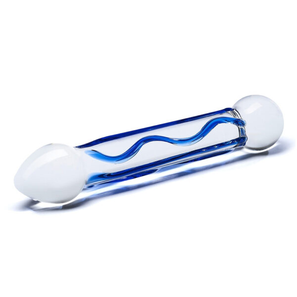 6.5" Full Tip Textured Glas Dildo - Image 2