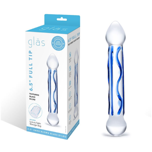 6.5" Full Tip Textured Glas Dildo