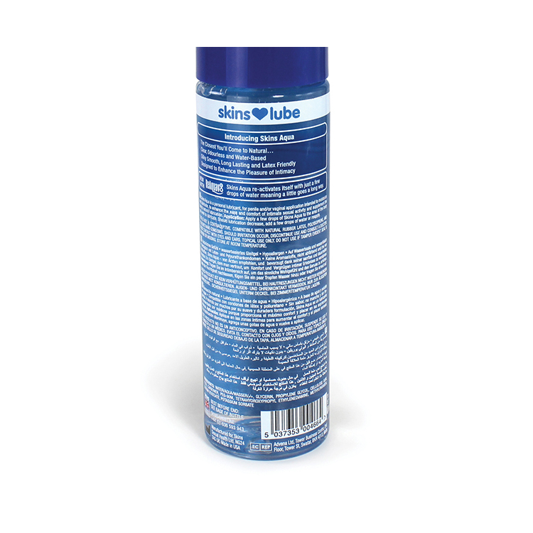 Skins Aqua Water-based Lubricant 4.4 oz. 2 Skins Aqua Water-based Lubricant 4.4 oz. - Image 2