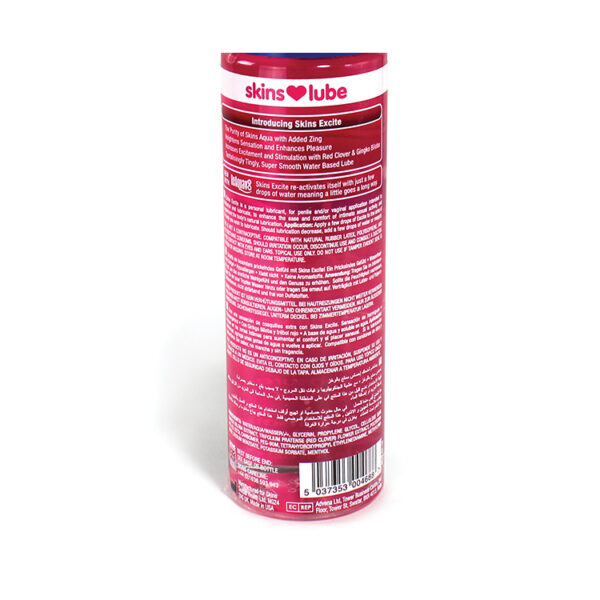 Skins Excite Tingling Water-based Lubricant 4.4 oz. - Image 2