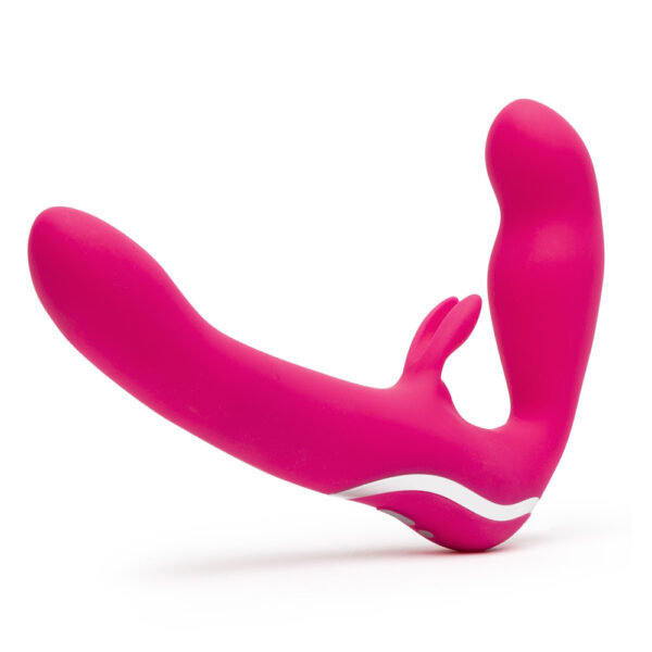 Happy Rabbit Strapless Strap On Rabbit Vibe Pink - Image 2