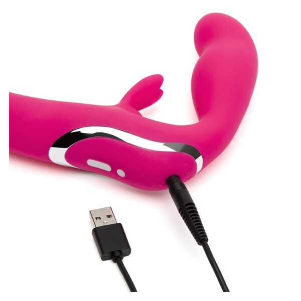 Happy Rabbit Strapless Strap On Rabbit Vibe Pink - Image 3