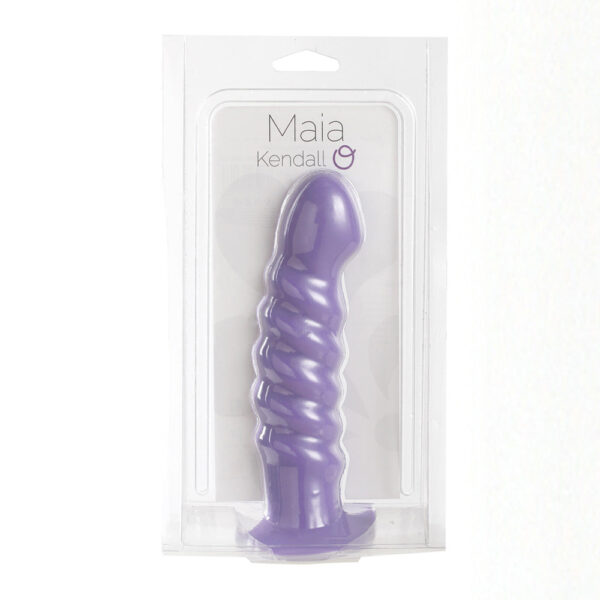Kendall Silicone Dong Swirled Satin Finish Neon Purple