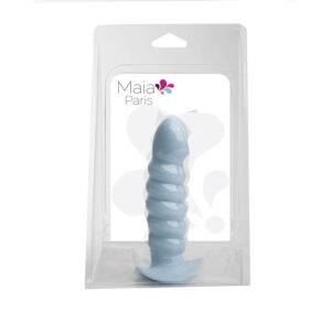 Maia Paris 6" Silicone Ribbed Dong Blue