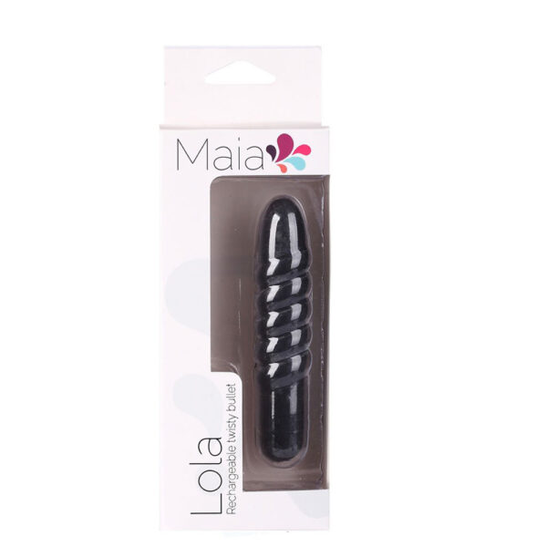 Lola Silicone 10-Function Vibrating Twisty Bullet Black
