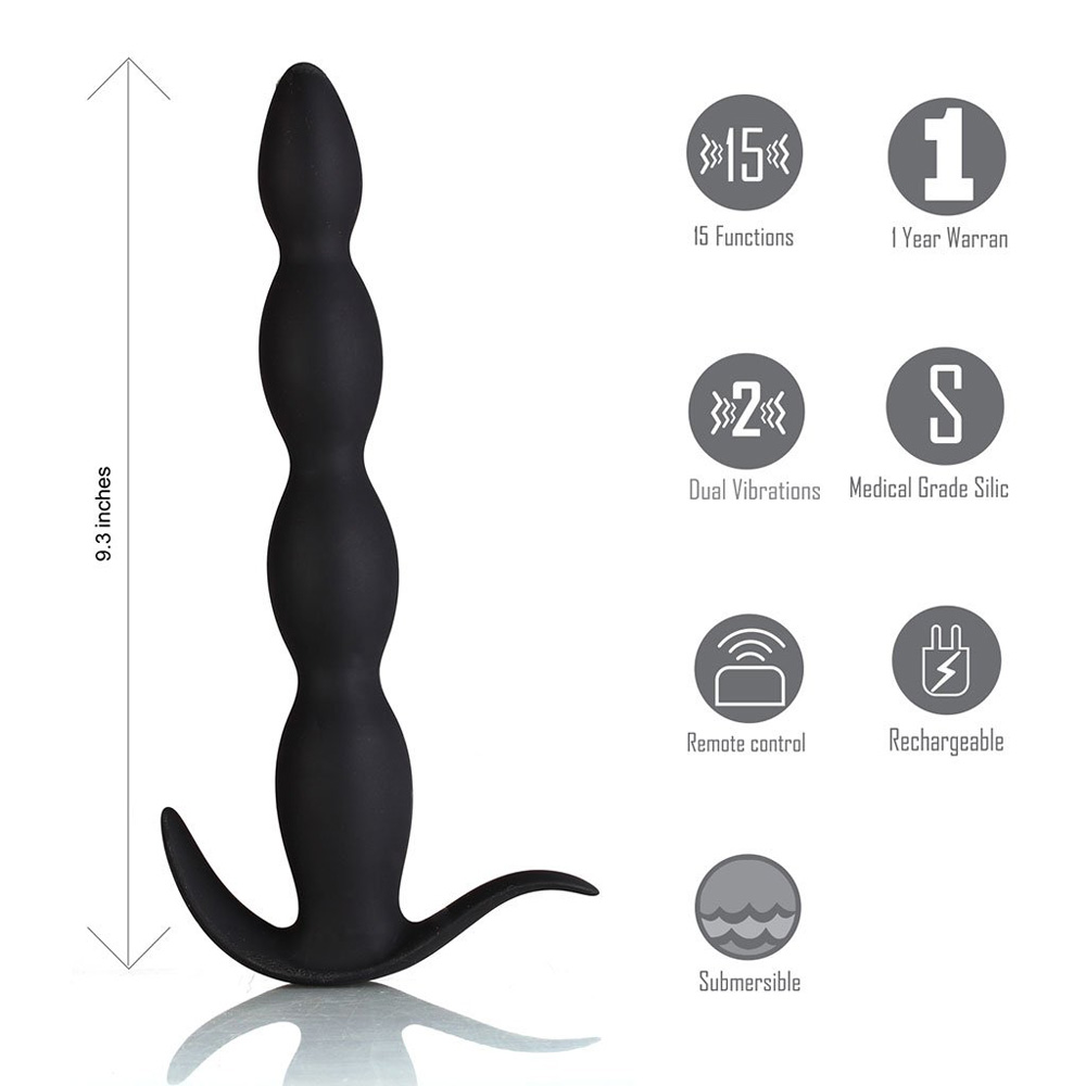 Mason 15-Function Rechargeable Remote Control Silicone Butt Plug 3 Mason 15-Function Rechargeable Remote Control Silicone Butt Plug - Image 3