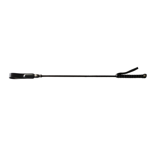Long Riding Crop Slim Tip 24" Black