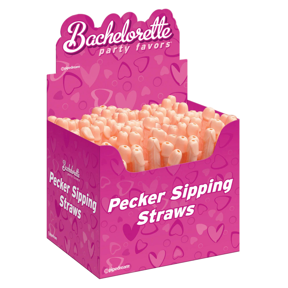 Bachelorette Party Favors Pecker Sipping Straws Display 1 Bachelorette Party Favors Pecker Sipping Straws Display