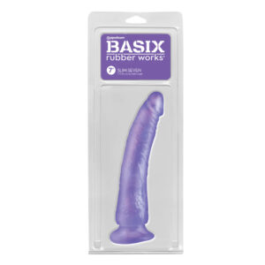 Basix Rubber Works Slim 7" with Suction Cup Purple