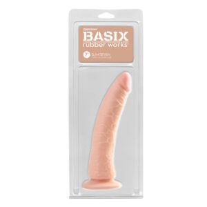 Basix Rubber Works Slim 7" with Suction Cup Flesh
