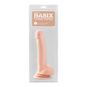 Basix Rubber Works 9" Suction Cup Dong Flesh