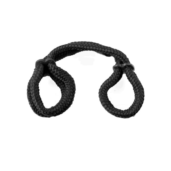 Fetish Fantasy Series Silk Rope Love Cuffs Black - Image 2