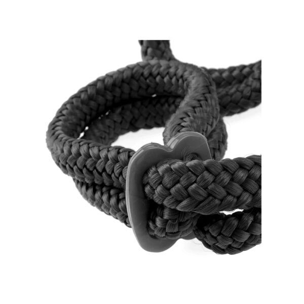 Fetish Fantasy Series Silk Rope Love Cuffs Black - Image 3