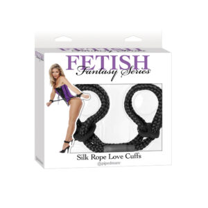 Fetish Fantasy Series Silk Rope Love Cuffs Black