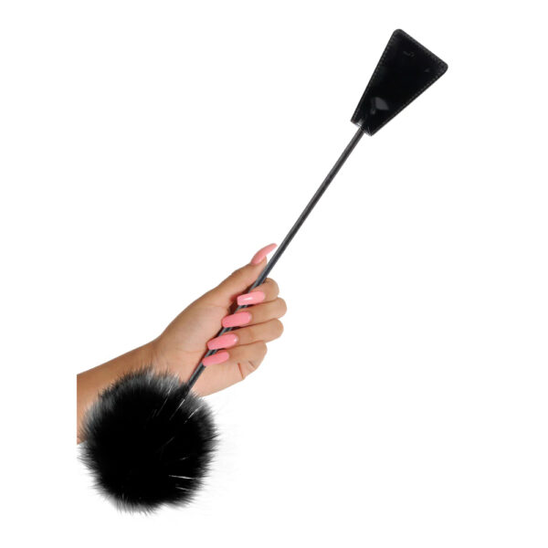 Fetish Fantasy Series Limited Edition Feather Crop Black - Image 3