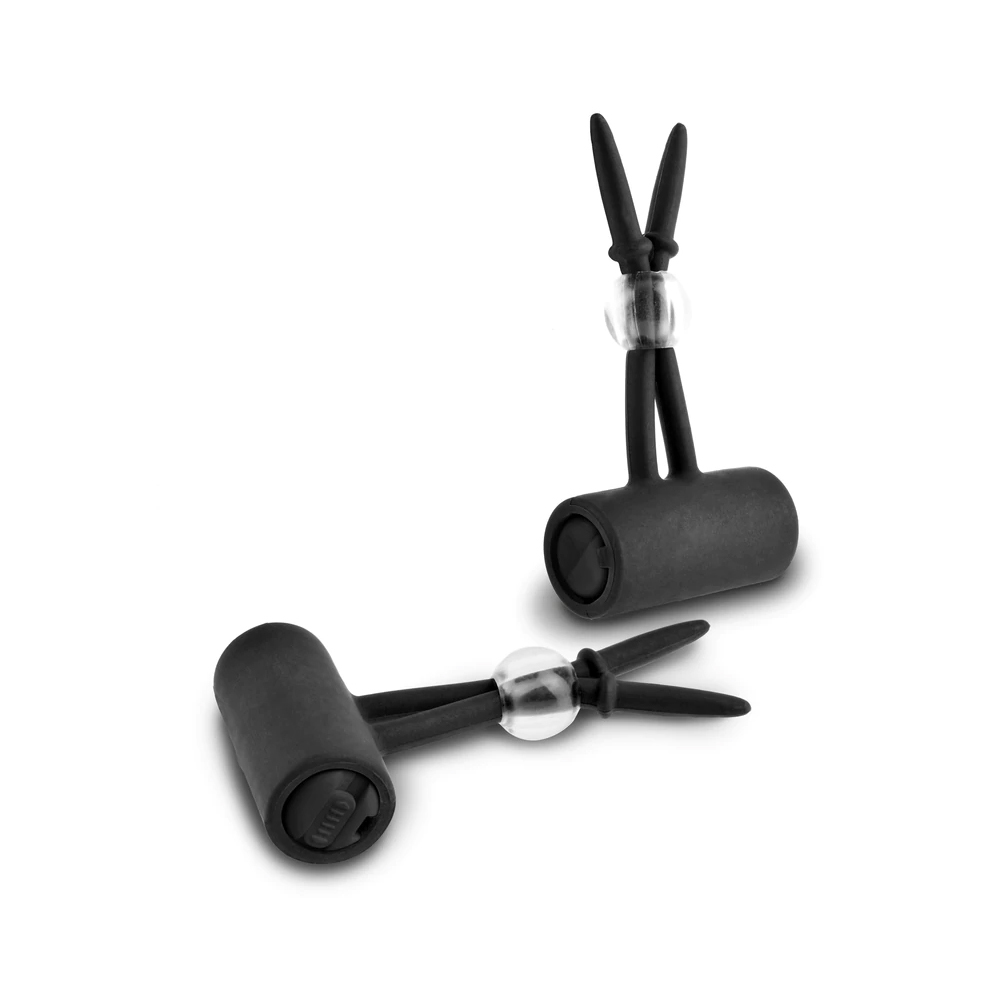 Fetish Fantasy Limited Edition Vibrating Silicone Nipple Lassos Black 2 Fetish Fantasy Limited Edition Vibrating Silicone Nipple Lassos Black - Image 2