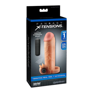 Fantasy X-tensions Vibrating Real Feel 1" Extension Flesh