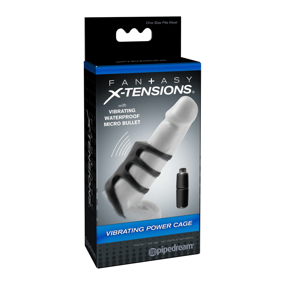 Fantasy X-tensions Vibrating Power Cage Black 1 Fantasy X-tensions Vibrating Power Cage Black