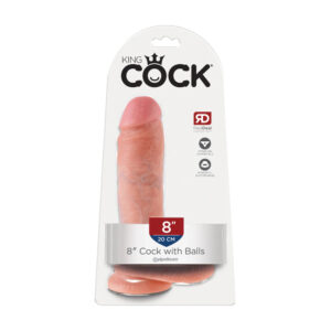 King Cock 8" Cock with Balls Flesh