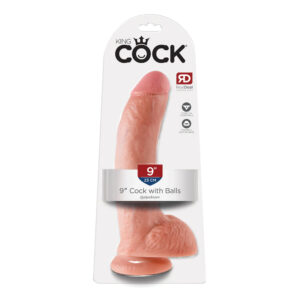 King Cock 9" Cock with Balls Flesh