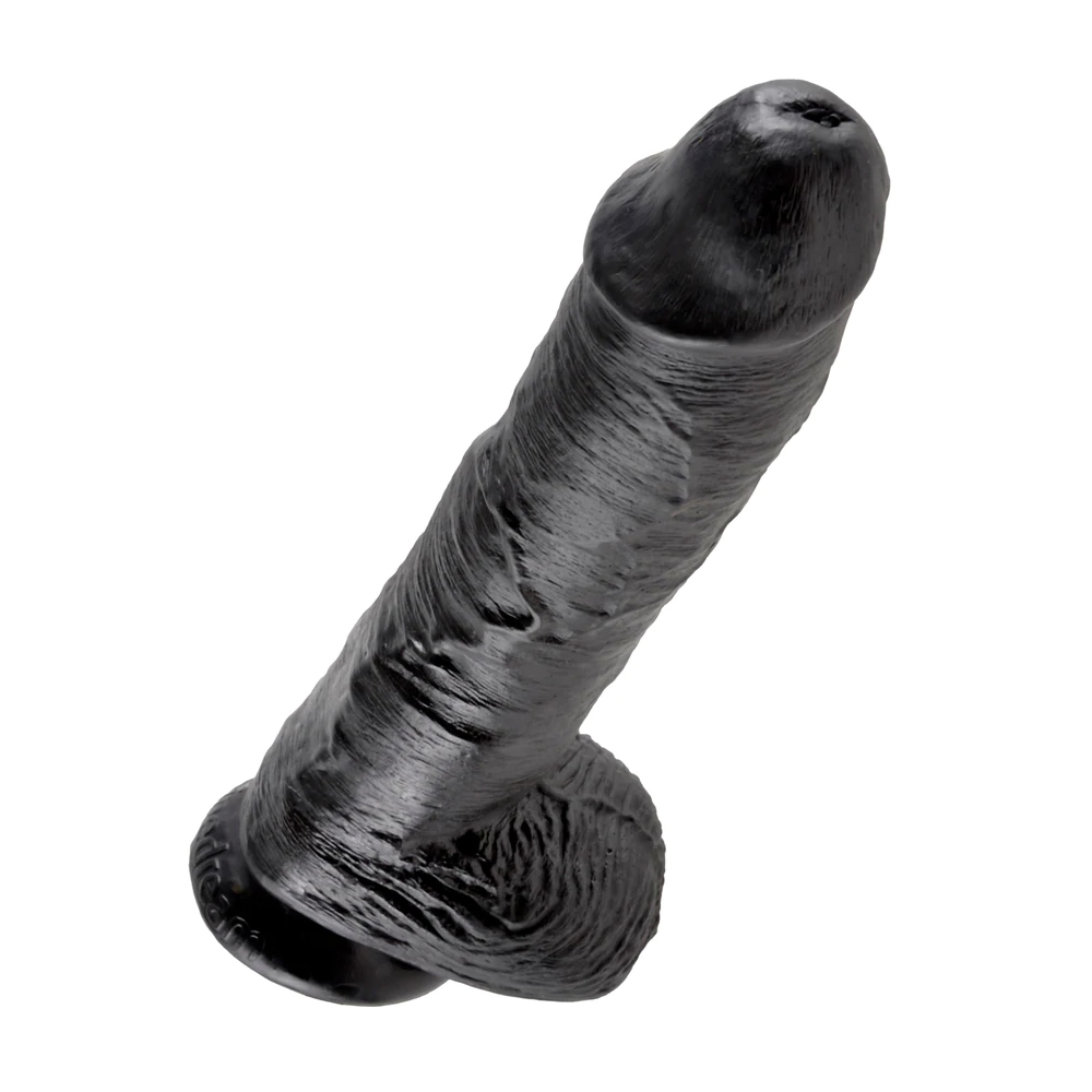 King Cock 10" Cock with Balls Black 3 King Cock 10" Cock with Balls Black - Image 3
