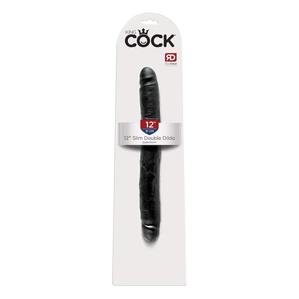 King Cock 12" Slim Double Dildo Black 1 King Cock 12" Slim Double Dildo Black