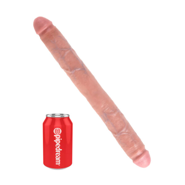 King Cock 16" Thick Double Dildo Flesh - Image 2
