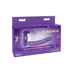 Fantasy C-Ringz Silicone Double Penetrator Rabbit Purple