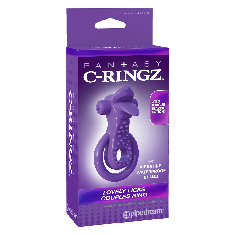 Fantasy C-Ringz Lovely Licks Couples Ring Purple 1 Fantasy C-Ringz Lovely Licks Couples Ring Purple