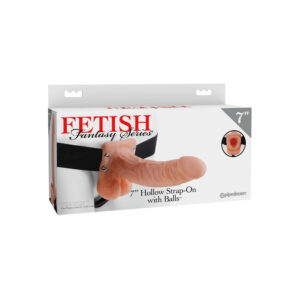 Fetish Fantasy Series 7" Hollow Strap-On with Balls Flesh