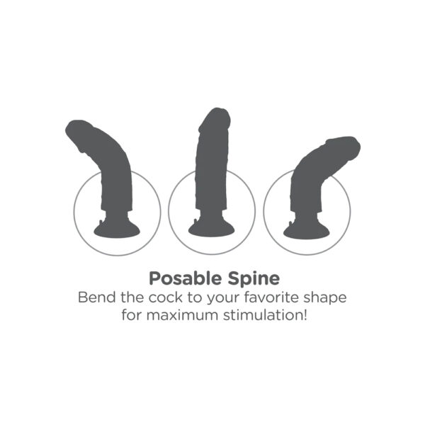King Cock 7" Vibrating Cock Flesh - Image 3