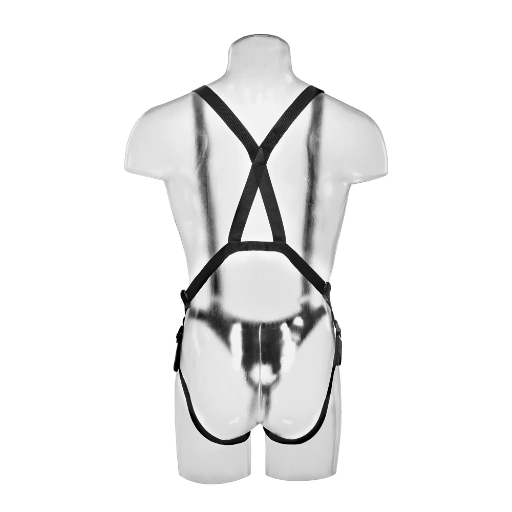 King Cock 10" Hollow Strap-On Suspender System Flesh 3 King Cock 10" Hollow Strap-On Suspender System Flesh - Image 3