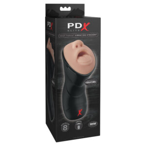 PDX Elite Deep Throat Vibrating Stroker