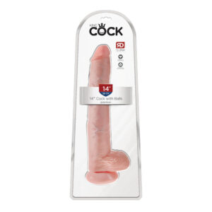 King Cock 14" Cock With Balls Flesh
