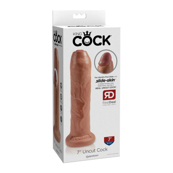 King Cock 7" Uncut Cock Tan