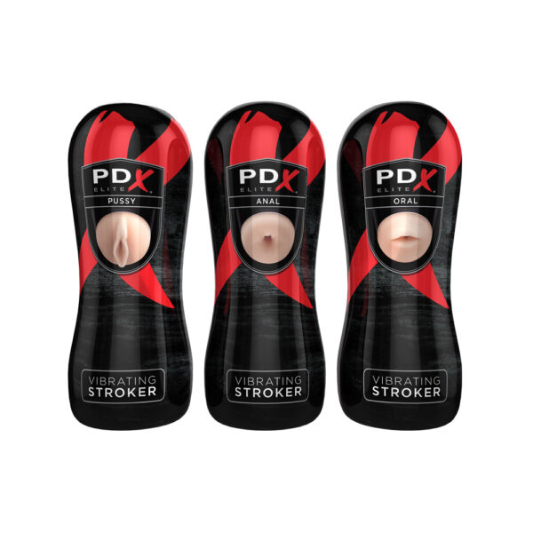 PDX Elite Vibrating Strokers 12Ct Display - Image 2