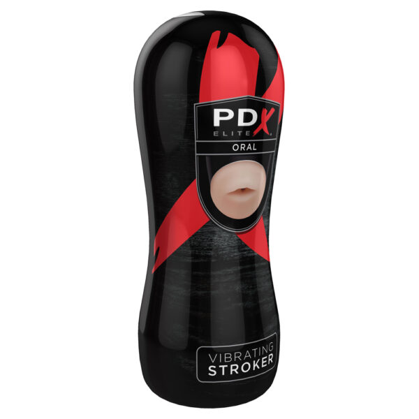 PDX Elite Vibrating Oral Stroker - Image 3