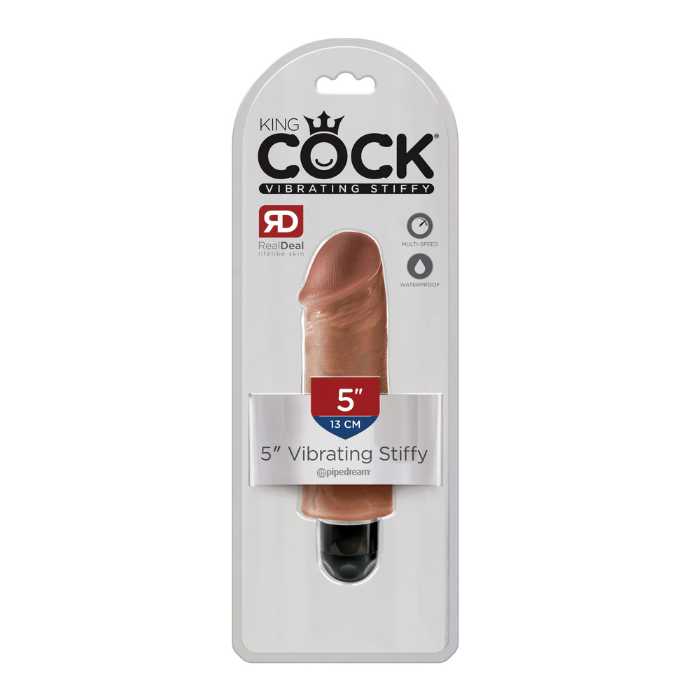 King Cock 5" Vibrating Stiffy Tan 1 King Cock 5" Vibrating Stiffy Tan