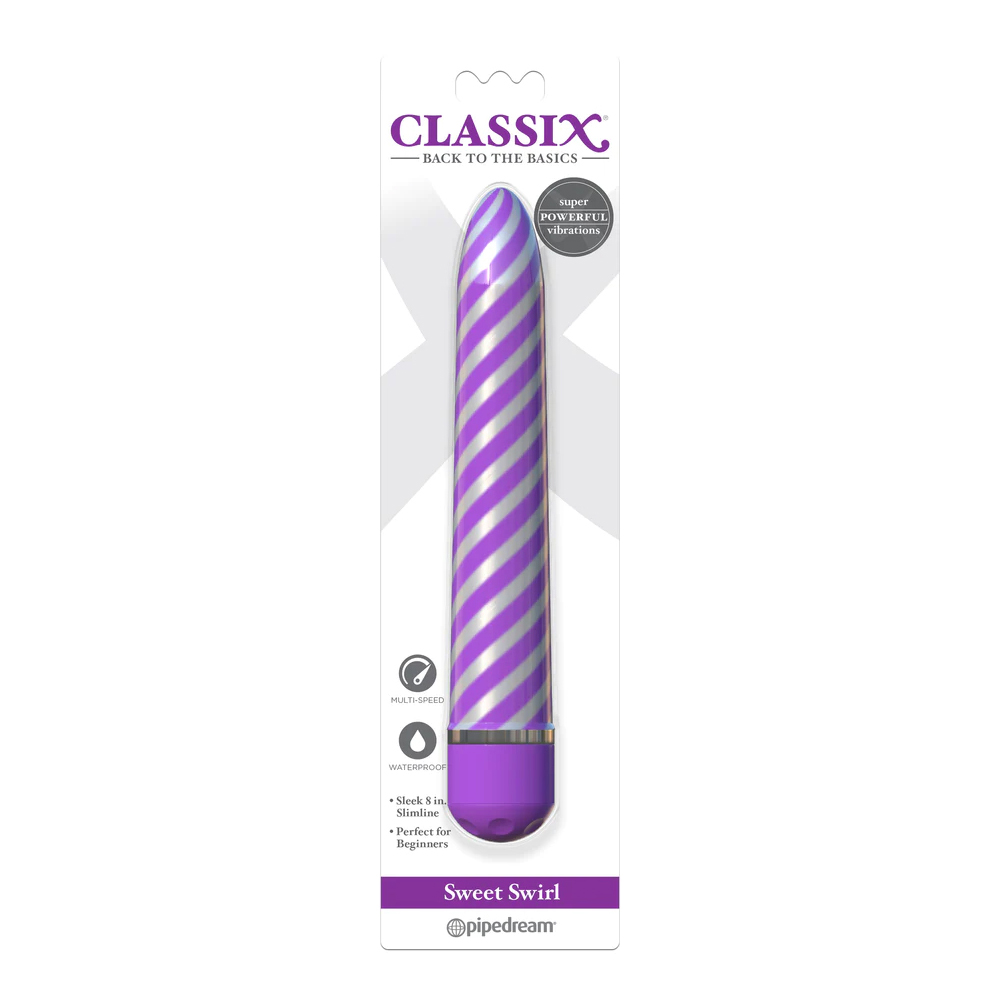 Classix Sweet Swirl Vibrator Purple 1 Classix Sweet Swirl Vibrator Purple