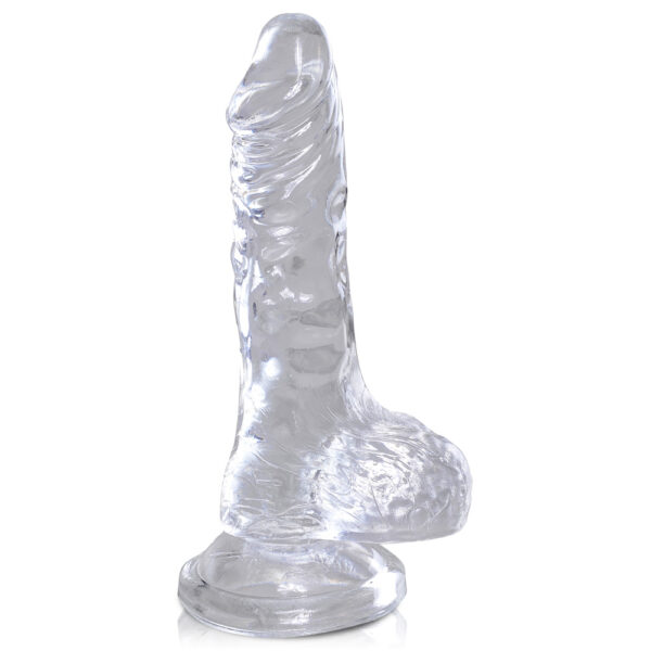 King Cock Clear 4" Cock With Balls - Image 2