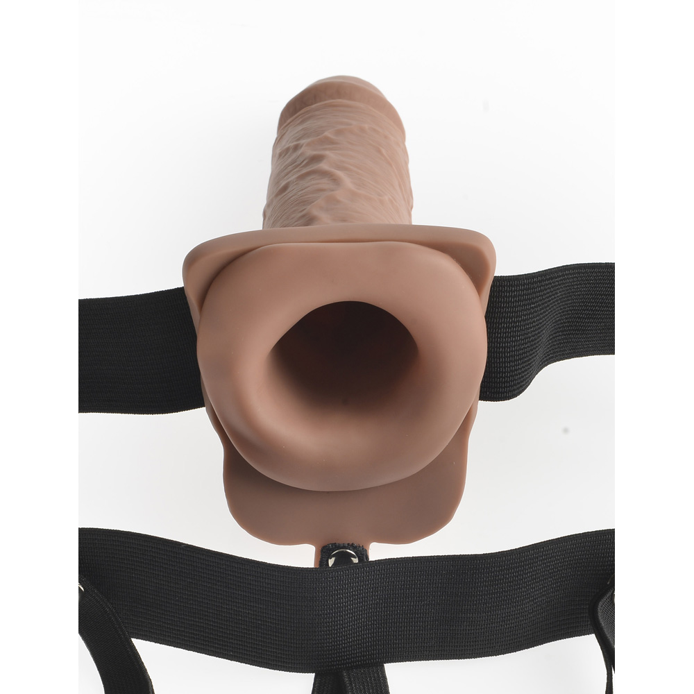 Fetish Fantasy 7" Hollow Rechargeable Strap-On With Remote Tan 2 Fetish Fantasy 7" Hollow Rechargeable Strap-On With Remote Tan - Image 2