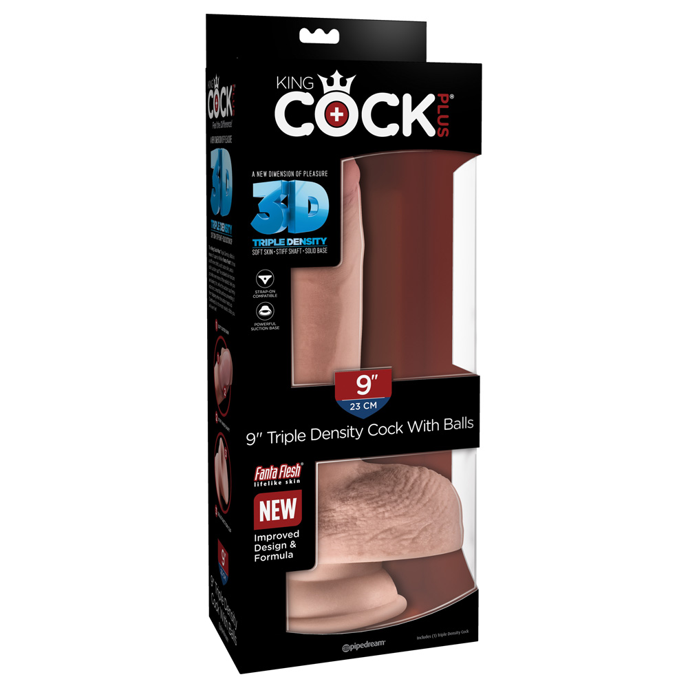 King Cock Plus 9" Triple Density Cock With Balls 1 King Cock Plus 9" Triple Density Cock With Balls