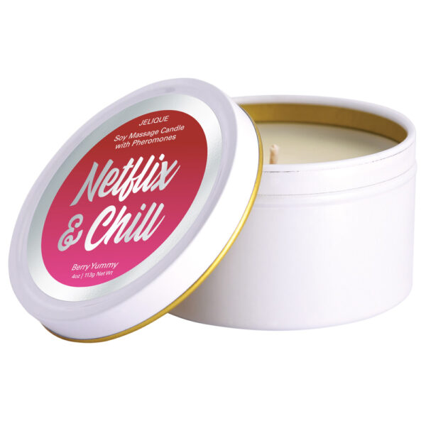 Massage Candle With Pheromones Netflix & Chill Berry Yummy 4 oz. - Image 2