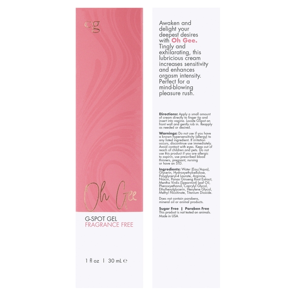 CG Oh Gee Gspot Stimulant Au Natural 1 oz. 3 CG Oh Gee Gspot Stimulant Au Natural 1 oz. - Image 3